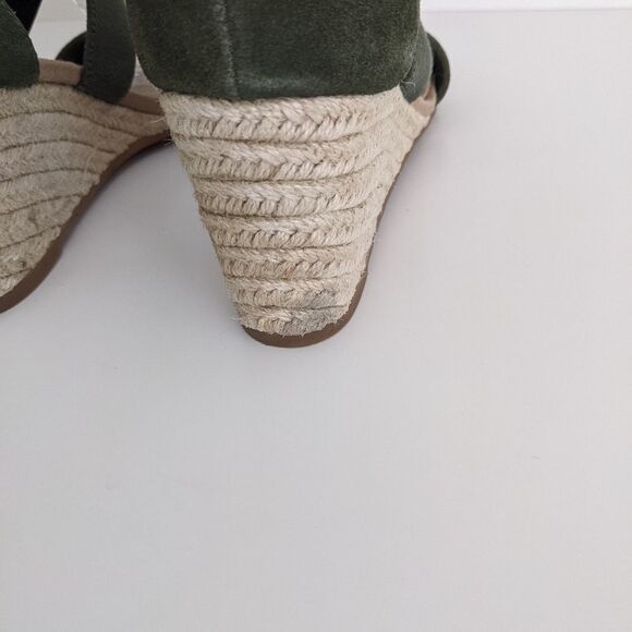 Splendid Green Suede Espadrilles Wedge Sandals Women's 8.5 - Picture 10 of 10